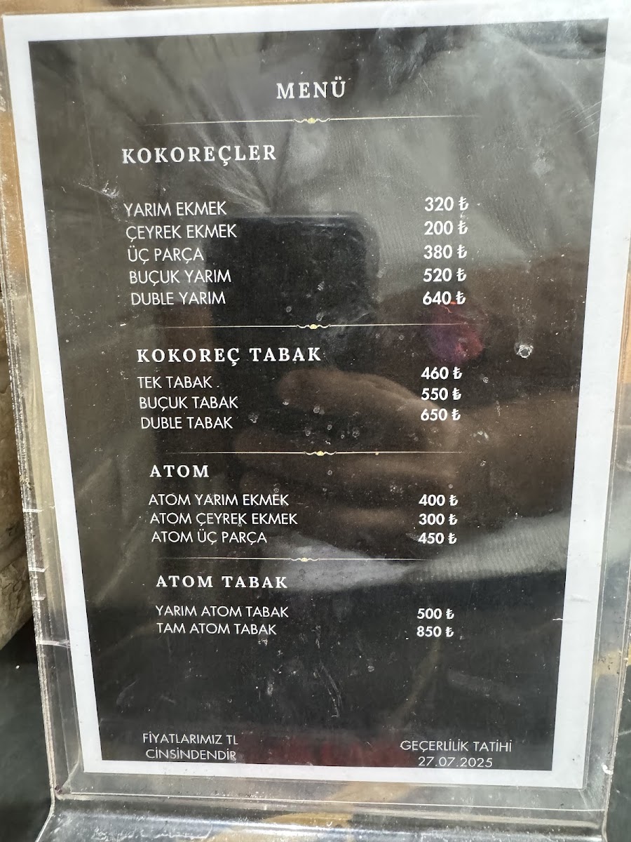 Menu Kokorecci Asim Usta-10