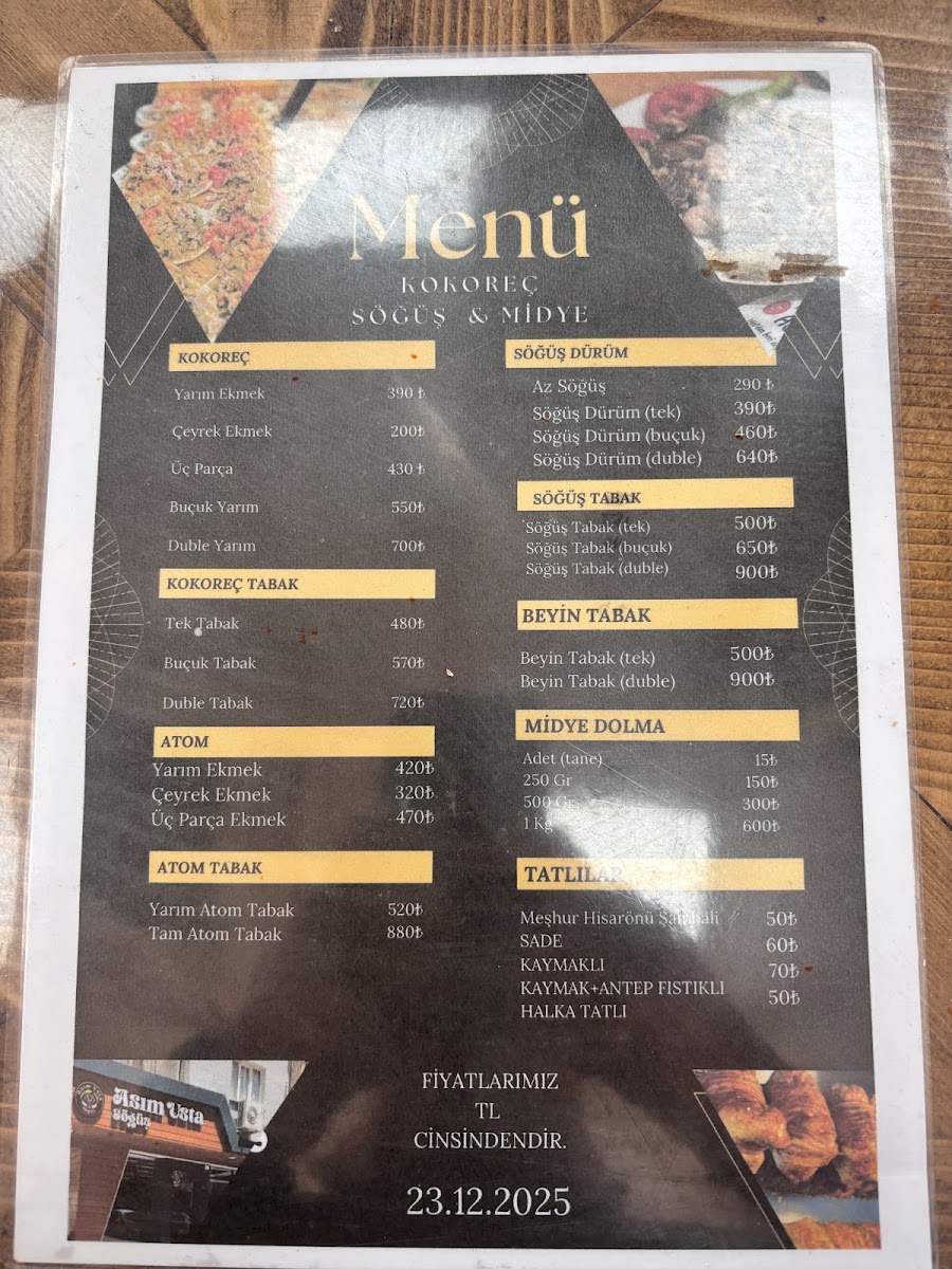 Menu Kokorecci Asim Usta-5