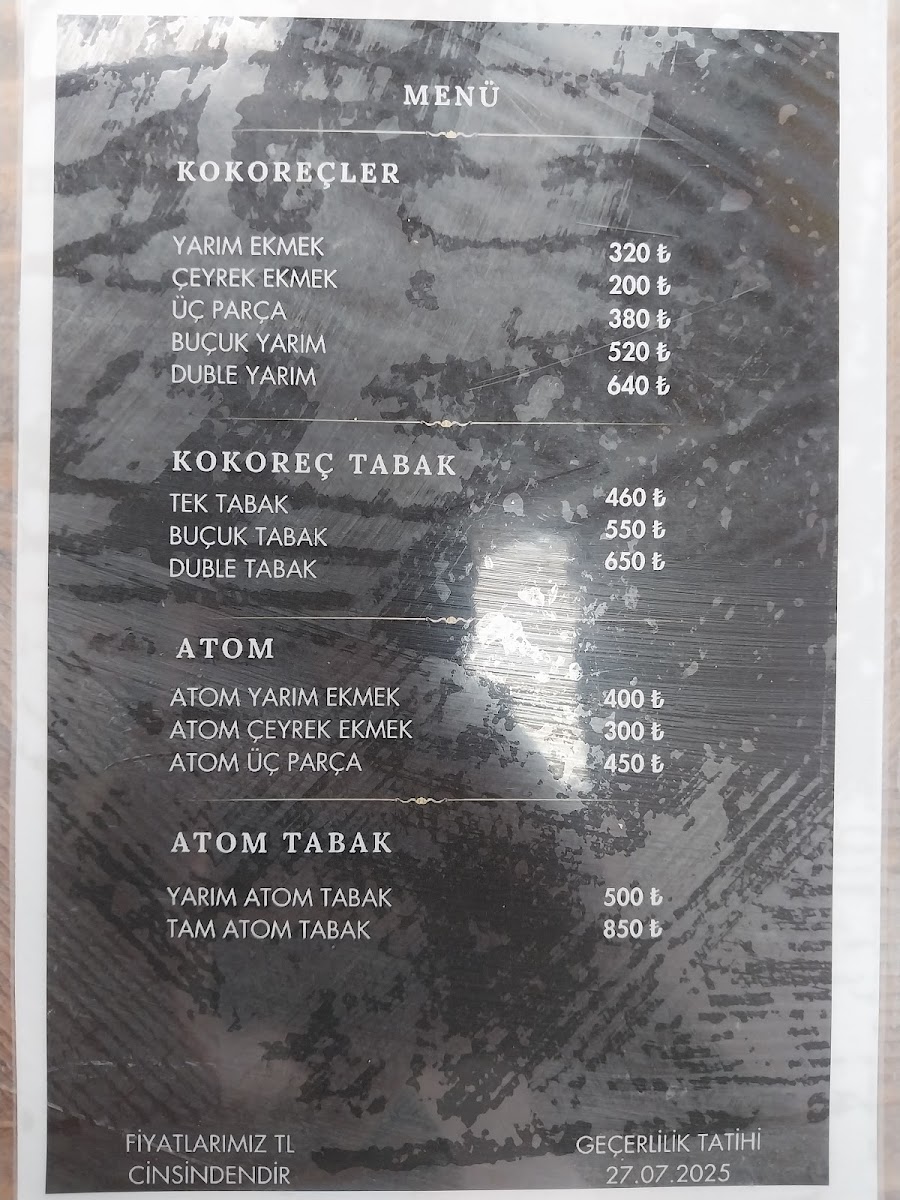 Menu Kokorecci Asim Usta-9